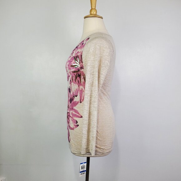 INC International Concepts Pullover Burnout Long Sleeve Top With Sequins NEW XL - Picture 7 of 15